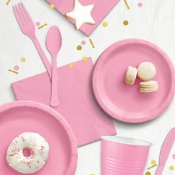 Extra Sturdy Paper Dessert Plates, 6.75in, Assorted Colors, Multiple Counts