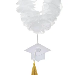 Fabric Lei with Graduation Cap Pendant, 20in, Assorted Colors