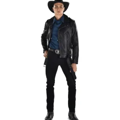Faux Leather Cowboy Hat