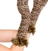 Fingerless Leopard Print Gloves