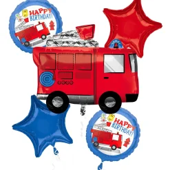 First Responder Birthday Foil Balloon Bouquet, 5pc