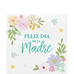 Floral Feliz Dia de la Madre Paper Lunch Napkins, 6.5in, 16ct