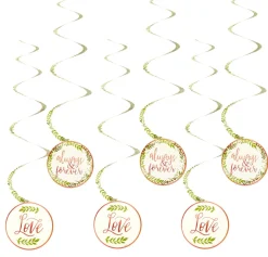 Floral Greenery Wedding Swirl Decorations 12ct