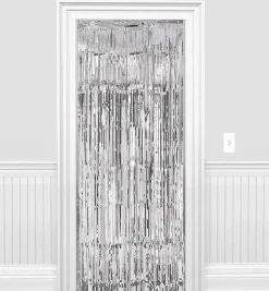 Foil Fringe Doorway Curtain, 3ft x 8ft, Assorted Colors