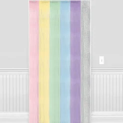 Foil Fringe Doorway Curtain, 3ft x 8ft, Assorted Colors