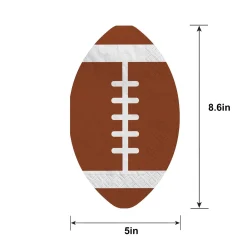 Football-Shaped Paper Lunch Napkins, 8.6in, 40ct - Ready Set