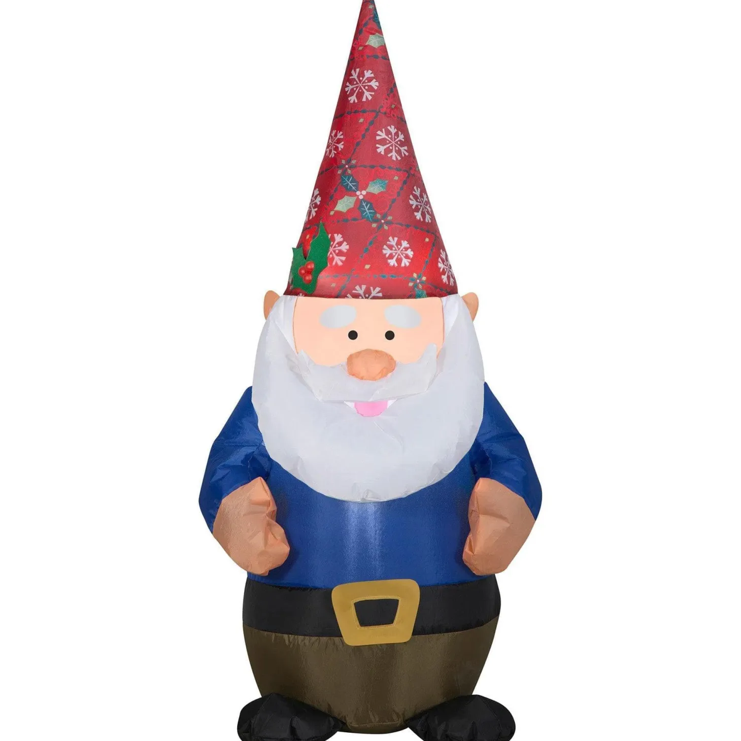 4 Foot Gnome Light Up Christmas Inflatable Lawn Decoration