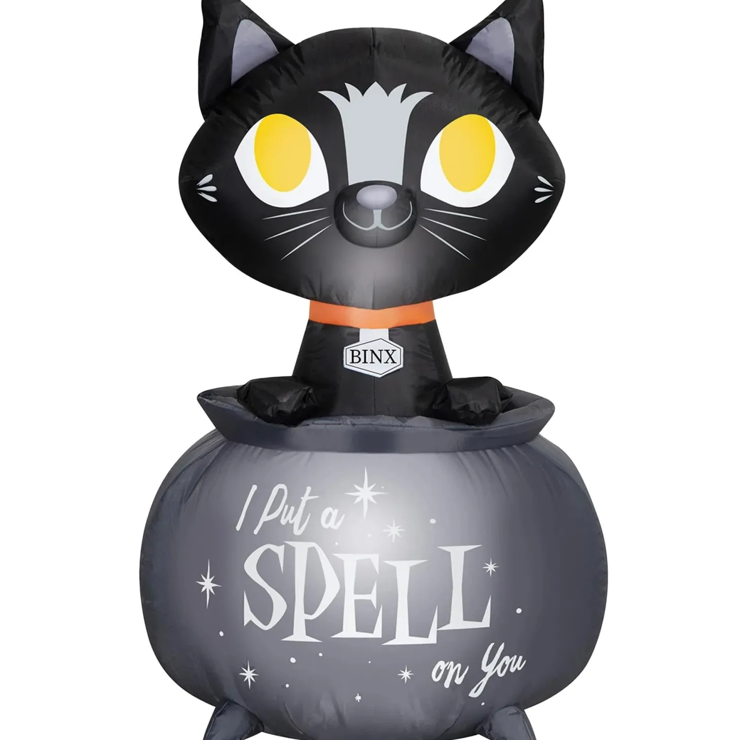 3.5 Foot Hocus Pocus Binx in Cauldron Light Up Halloween Inflatable Lawn Decoration