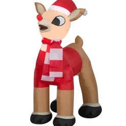 3.5 Foot Rudolph the Red-Nosed Reindeer Light Up Christmas Inflatable Lawn Decoration