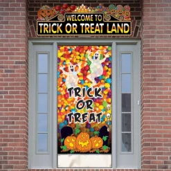 3 Foot Welcome To Trick or Treat Land Door Topper Decoration