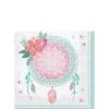 Free Spirit Boho Paper Beverage Napkins, 5in, 16ct