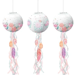 Free Spirit Boho Paper Lanterns, 9.5in, 3ct
