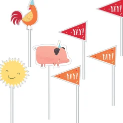 Friendly Farm Cake Toppers 12ct