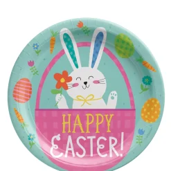 Funny Bunny Easter Paper Plates, 9in, 8ct, Assorted Options
