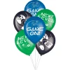 Game On Latex Balloons, 6pc