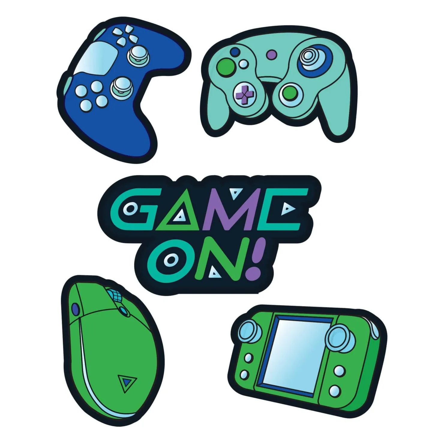 Game On Vinyl Stickers, 5ct