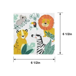 Get Wild Jungle Paper Lunch Napkins, 6.5in, 16ct