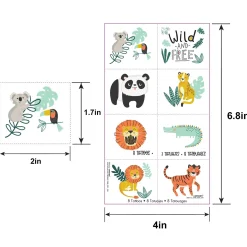 Get Wild Jungle Temporary Tattoos, 8ct