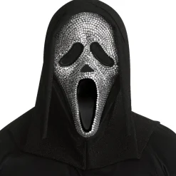 Ghostface Bling Plastic & Fabric Hooded Face Mask - Scream