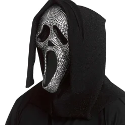 Ghostface Bling Plastic & Fabric Hooded Face Mask - Scream