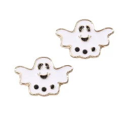Ghost Pendant Necklace & Stud Earring Set