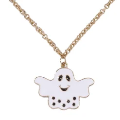 Ghost Pendant Necklace & Stud Earring Set