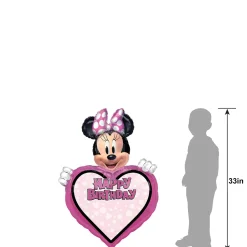 Giant Personalized Minnie Mouse Happy Birthday Balloon