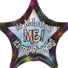 Giant Prismatic All About Me Birthday Star Balloon 28in