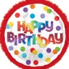 Giant Red Boa Rainbow Happy Birthday Balloon, 28in