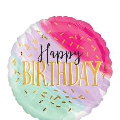 Giant Watercolor Pastel Birthday Balloon