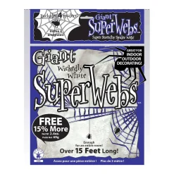 Giant Wickedly Super Spiderweb with 4 Spiders, Assorted Colors, Assorted Options