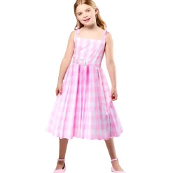 Girls' Barbie Movie Perfect Day Pink Gingham Dress
