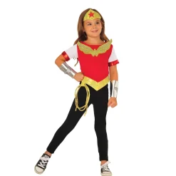 Girls' DC Superhero Wonder Woman Shirt and Accessory Set
