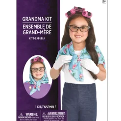 Girls 100th Day of School Grandma Costume Accessory Kit