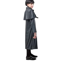 Girls' Wednesday Nevermore Academy Gray Coat