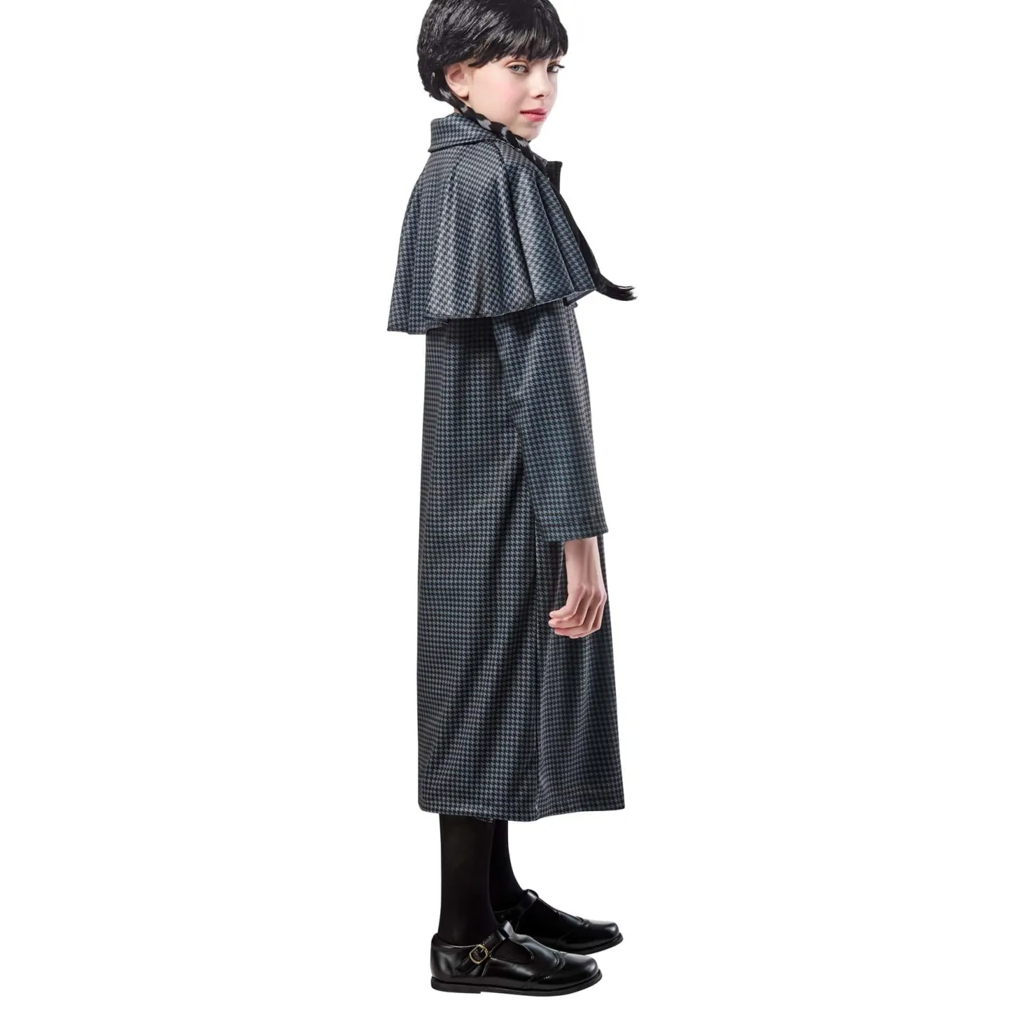 Girls' Wednesday Nevermore Academy Gray Coat