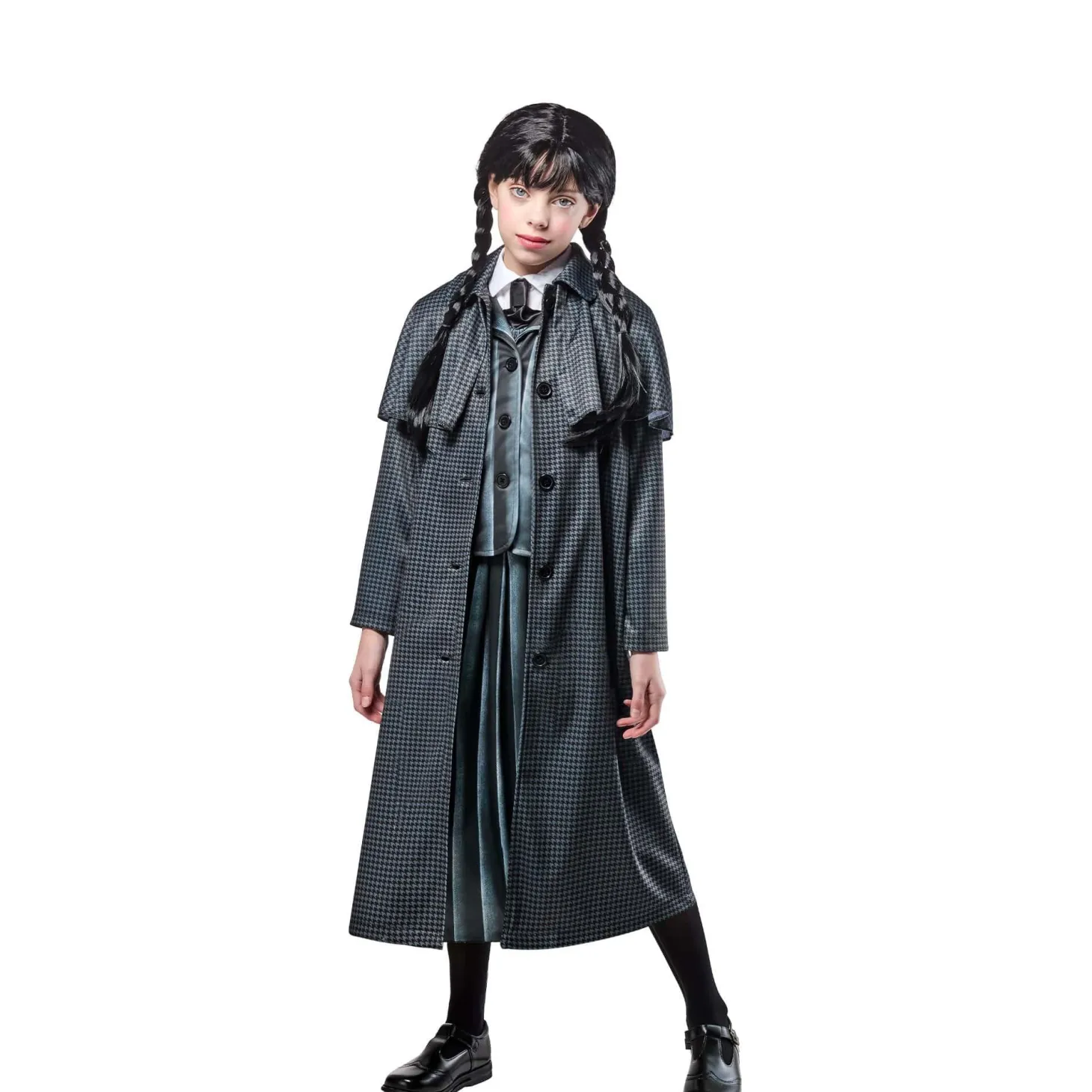 Girls' Wednesday Nevermore Academy Gray Coat