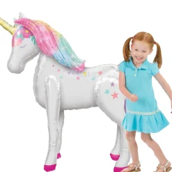 Gliding Enchanted Unicorn Foil Balloon, 46in