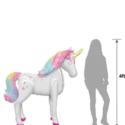 Gliding Enchanted Unicorn Foil Balloon, 46in