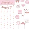 Glitter Gold & Pink Sweet 16 Photo Booth Kit 14pc