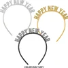 Glitter Happy New Year Plastic Headband