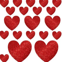 Glitter Heart Cutouts 20ct