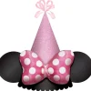Glitter Minnie Mouse Forever Cardstock & Fabric Party Hat, 5in x 7in