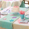 Glitter Shimmering Mermaids Fishnet Table Runner Decorating Kit, 13pc