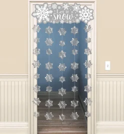 Glitter Snowflake Doorway Curtain