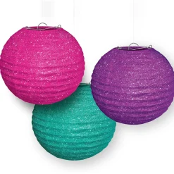 Glitter Sparkle Paper Lanterns, 3ct