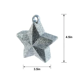 Glitter Star Balloon Weight, 6oz, Assorted Colors