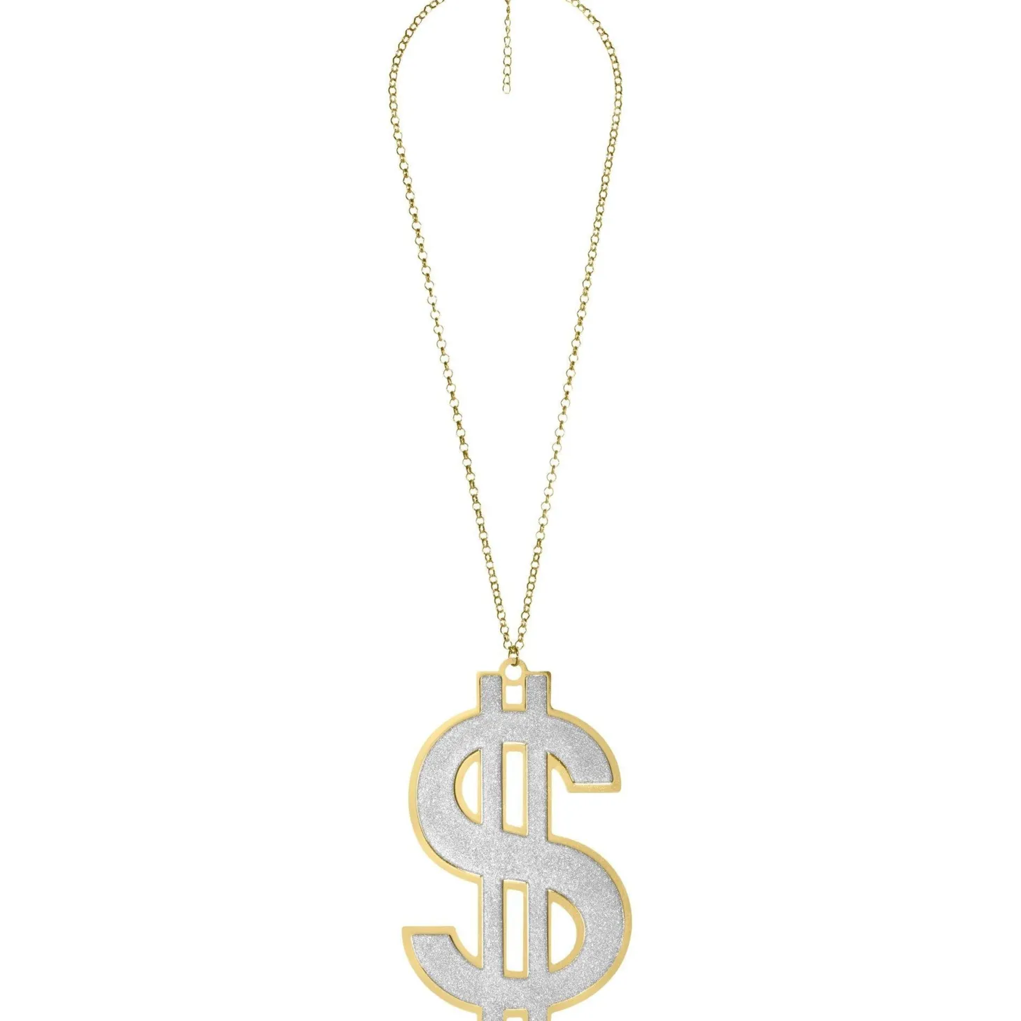 Glitter Super Dollar Sign Necklace