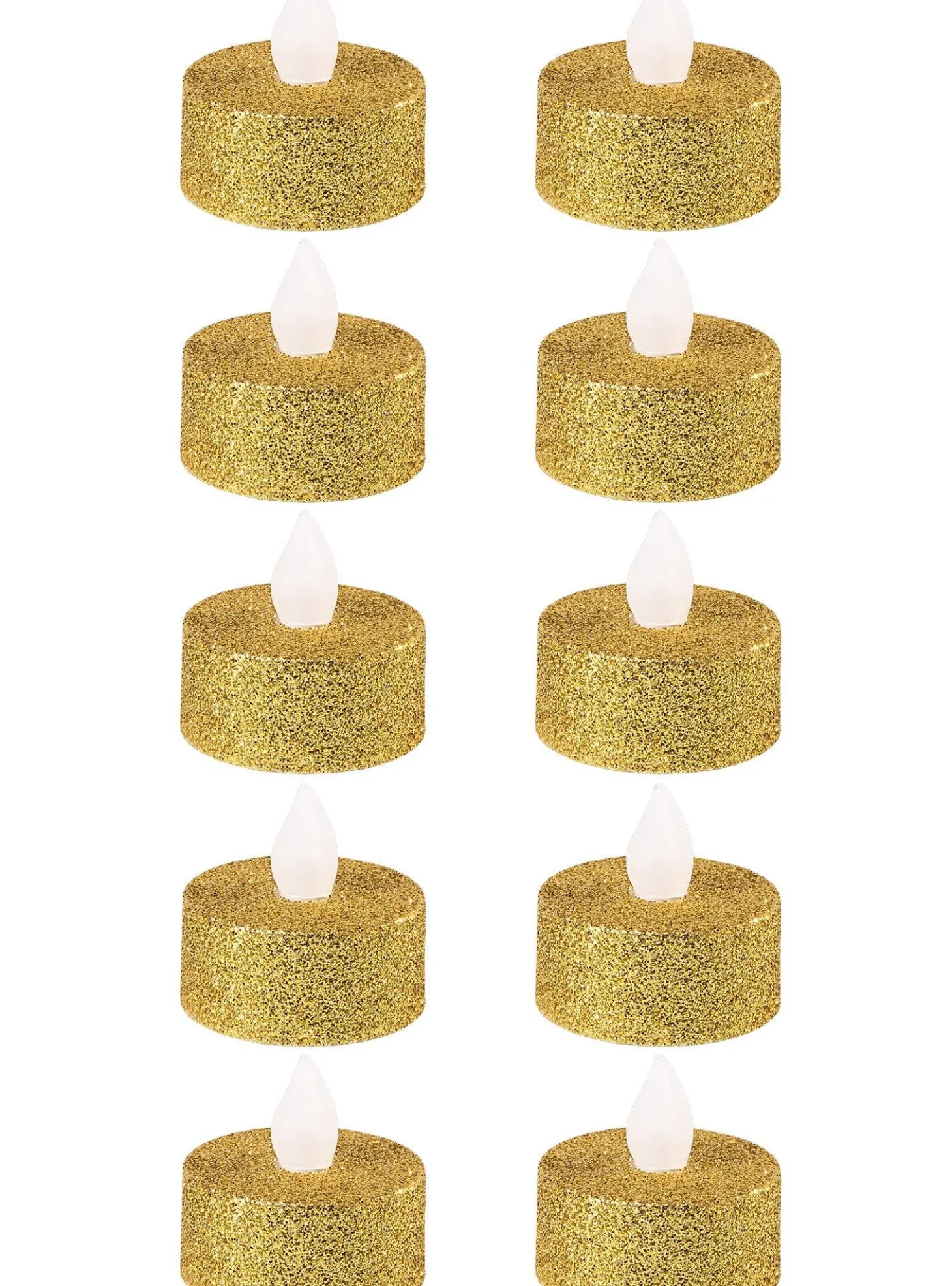 Glitter Tealight Flameless LED Candles, 10ct, Assorted Colors