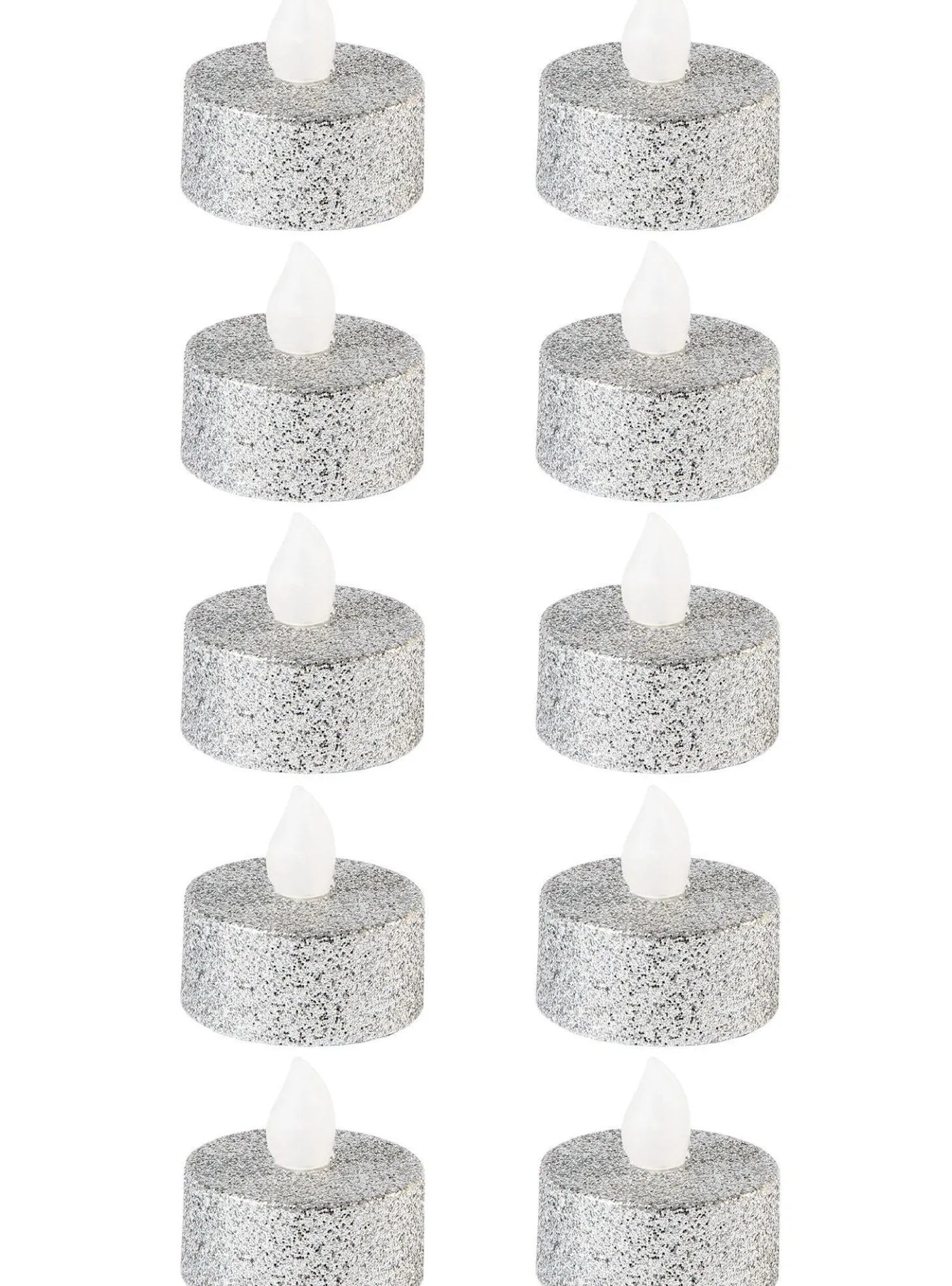 Glitter Tealight Flameless LED Candles, 10ct, Assorted Colors